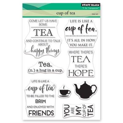 Penny Black Cup of Tea Clear Unmounted Rubber Stamp Set (30-482)