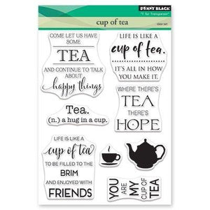 Penny Black Cup of Tea Clear Unmounted Rubber Stamp Set (30-482)
