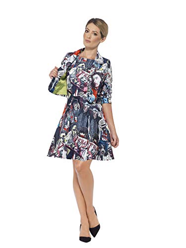 Smiffys Women's Zombie Suit, Dress & Jacket, Size: S, Colour: Multi, 45635