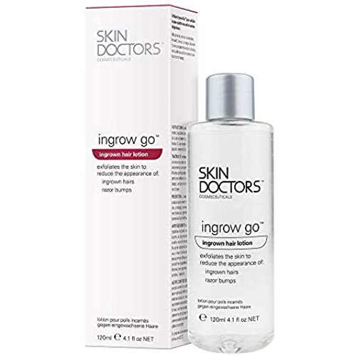 Skin Doctors Ingrow Go lotion, Ingrown Hair treatment, razor bumps and razor burn. for women & men, use on legs, bikini line, underarm and face for prevention and treatment. - 120ml