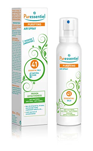Puressentiel Purifying Air Spray 200 ml - Patented Formula - Air & Surfaces - 100% Natural Origin and Fragrance - Pure Essential Oils - Propellant Gas and aerosol Free - Home, Office, car
