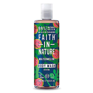 Faith in Nature Watermelon Foam Bath/Shower Ge 400ml X 4 (Pack of 4)