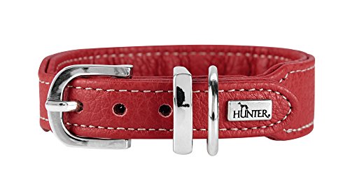 Collar Cannes Mini, 32 Red, Leather | Hunter