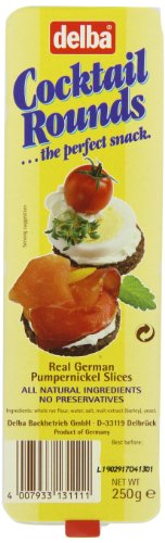 Delba Pumpernickel Cocktail Rounds Bread 250 g
