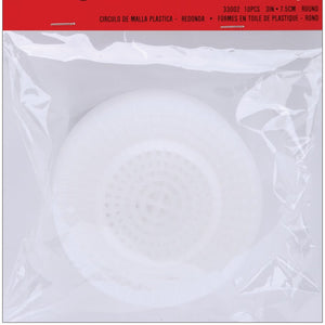 PVC Plastic Canvas Shapes 7 Count 3" 10/Pkg-Circles Clear