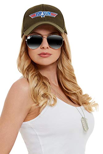 Smiffys 50937 Officially Licensed Top Gun Instant Kit, Unisex Adult, Khaki, One Size