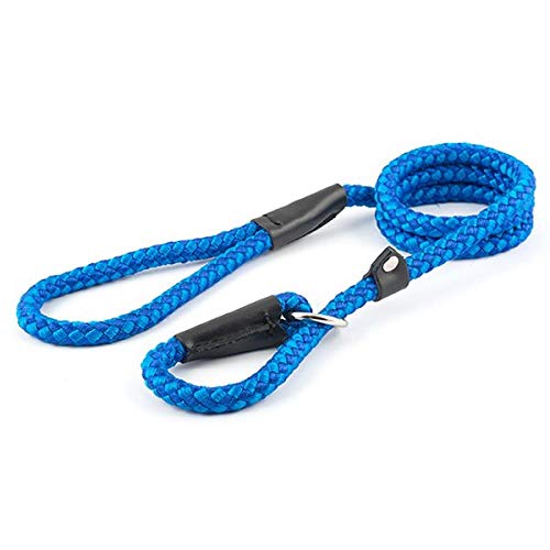 Heritage Nylon Rope Slip Lead 2 Tone Blue 1.5m X12mm Sz 4-8