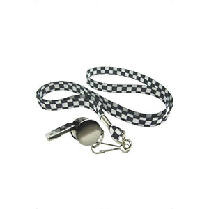New Silver Metal Whistle With Lanyard Fancy Dress Prop