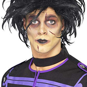 Smiffys Men’s Psycho Wig, Wacky Black Hair, One Size,5020570248768
