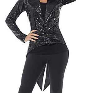 Smiffys 46959M Sequin Tailcoat Ladies Jacket (Medium)