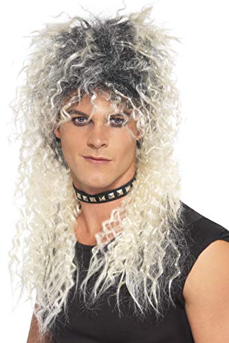 Smiffys Hard Rocker Two Tone Blonde Wig