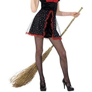 Smiffys Tween Star Witch Costume, Dress & Hat, Size: T, Colour: Black and Red, 34659