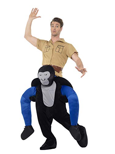 Smiffys 47163 Piggyback Gorilla Costume, Black, One Size