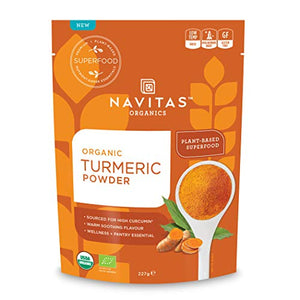 Navitas Organics Turmeric Powder, 227 g Bag, Organic, High Curcumin, Gluten-Free