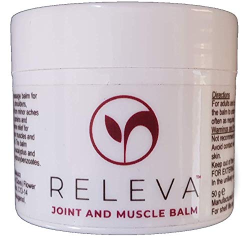 RELEVA Joint and Muscle Relief Balm (50 g) - 100% Natural Ingredients for Sore and Painful Joints and Muscles. Easily Absorbed and Pleasant Smelling. Travel Pack