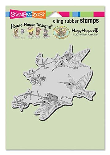 Stampendous House Mouse Cling Rubber Stamp Fuchsia Flight