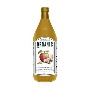 Eat Wholesome Organic Raw Apple Fire Cider Vinegar with Ginger, Turmeric & Chilli, 1L