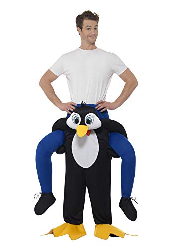 Smiffys 48815 Piggyback Penguin Costume, Black, One Size