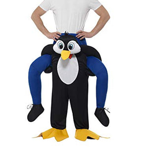 Smiffys 48815 Piggyback Penguin Costume, Black, One Size