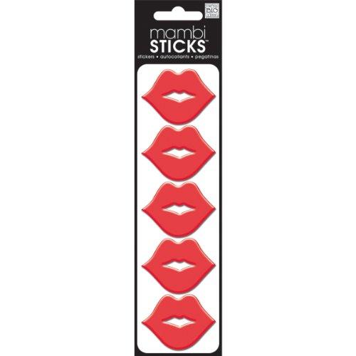 Puffy Stickers-Red Lips