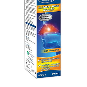 KLEAR Plus Allergy & Sinus Relief Spray - a Non-Medicated Saline Spray to Help with Your Blocked Nose and Sinuses. BonusTwin Pack