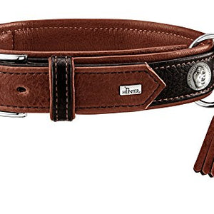 Collar Cody Special, Xl Bison Leather, Dark Brown/Cognac | Hunter