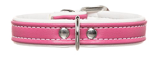 Collar Modern Art 27/11 Ni-Plated Artificial Leather Pink/White, 20-23,5 | Hunter