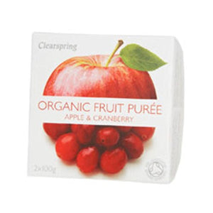 Clearspring Organic Apple and Cranberry Puree, 200g (Pack of 2)