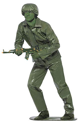 Smiffys, Men's Toy Soldier Costume, Top, Pants, Belt, Helmet and Foot Plate, Size: M, 23681
