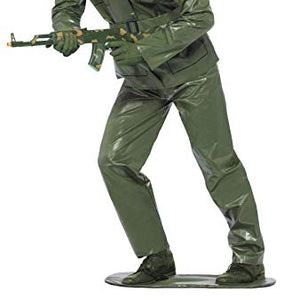 Smiffys, Men's Toy Soldier Costume, Top, Pants, Belt, Helmet and Foot Plate, Size: M, 23681