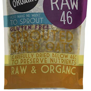 Planet Organic Sprouted Rolled Naked Oats, 300 g, Lot of 4
