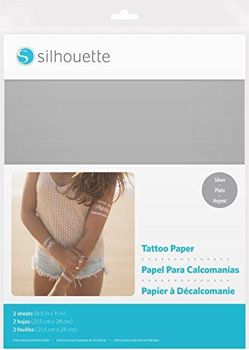 Silhouette Of America Silver Silhouette 8.5"X11" Temporary Tattoo Paper 2/Pkg