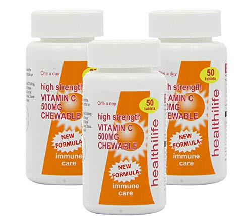 Healthilife Vitamin C 500mg Chewable 3 x 50 Tablets