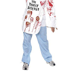 Smiffys Men's Deadly Chef Costume, Jacket, Hat, Apron & Pants, Size: M, Color: White, 36832