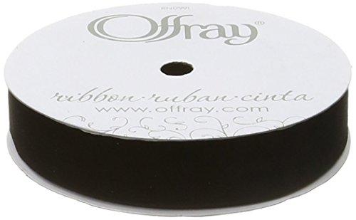 Offray 93668 5-C1 Beacon Hill Velvet Ribbon 7/8" Wide 5 Yards-Black