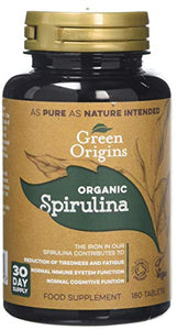 Green Origins Organic Spirulina Tablets 500mg, Pack of 180