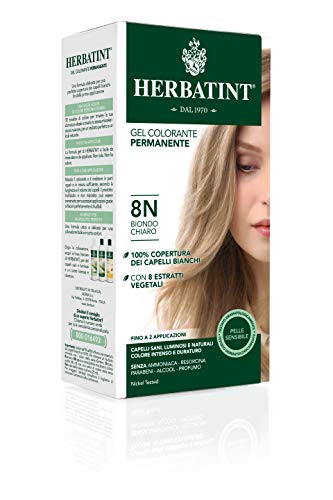 Herbatint Permanent Herbal Hair Colour Gel, 8N Light Blonde, 150 ml
