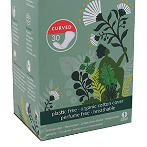 Natracare Panty Liners Curved 30 Count (2 Pack)