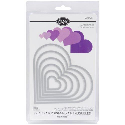 Sizzix Framelits Die Set 6/PK - Hearts
