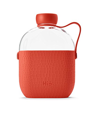 Hip Water Bottle I Leak Proof, Reusable and Durable Travel Flask, 22oz/650ml, Coral