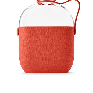 Hip Water Bottle I Leak Proof, Reusable and Durable Travel Flask, 22oz/650ml, Coral