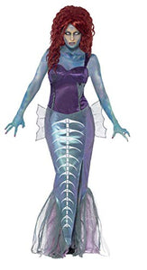 Smiffys Adult Women's Zombie Mermaid Costume, Top and Fishtail Skirt, Zombie Alley, Halloween, Size: M, 44359