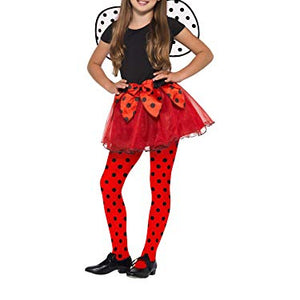 Smiffy's 49722 Ladybird Kit, Girls, Black/Red, Medium, UK 7-9