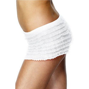 Smiffys Panties with Ruffle Lace - White