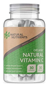 Natural Nutrients Organic 200mg Natural Vitamin C 30 Capsules