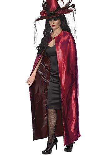 Smiffys Deluxe Reversible Cape - Red and Black