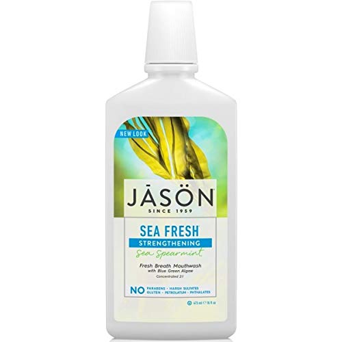 Pack of 4 x Jason Sea Fresh Biologically Active Mouthwash Deep Sea Spearmint - 16 fl oz
