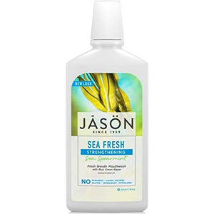 Pack of 4 x Jason Sea Fresh Biologically Active Mouthwash Deep Sea Spearmint - 16 fl oz