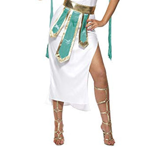 Smiffys Women's Jewel Of The Nile Costume, Dress, Armband and Belt, Size: M, Color: White, 30454