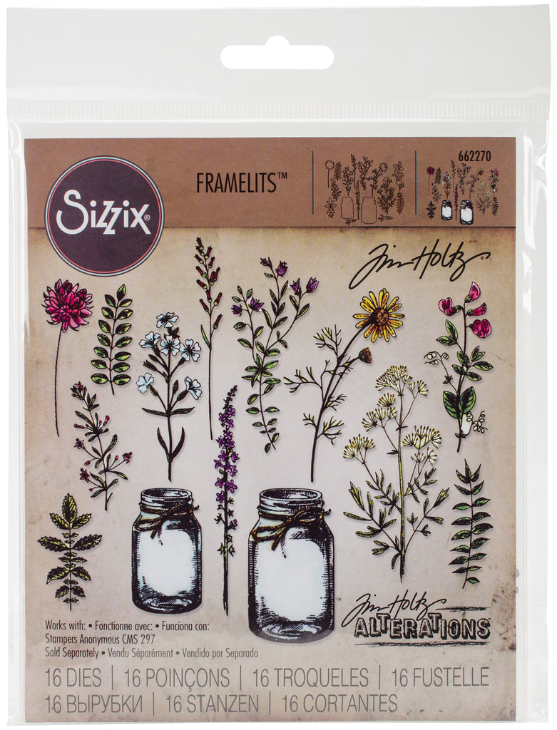 Sizzix Tholtz Framelits Die Flower Jar